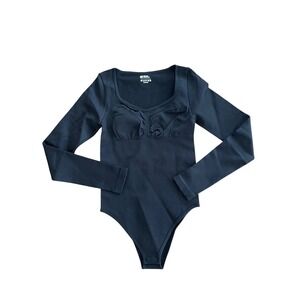 HYZ Black Ribbed Bodysuit Small NWOT